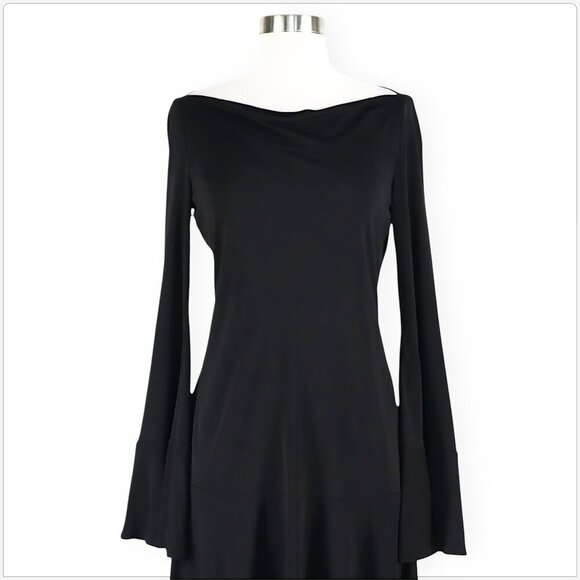 Diane Von Furstenberg DVF Reema Black Draped Cutout Open Back Dress NWT New 2 - Picture 3 of 5